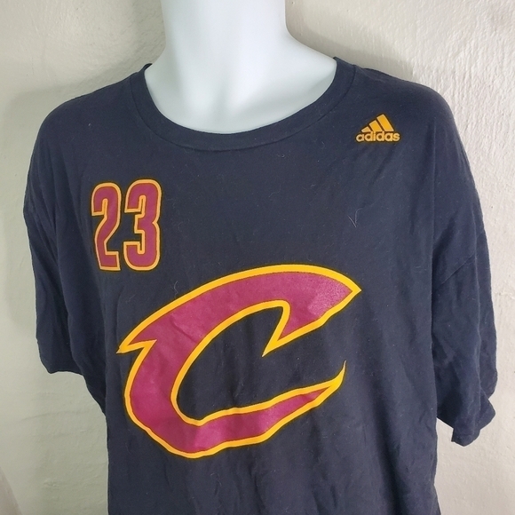 Adidas T-Shirt Men's XXL Black Cleveland Cavaliers #23 Lebron James 2XL - Picture 5 of 6